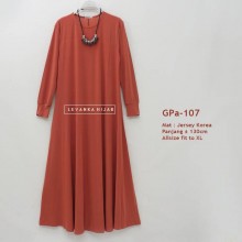 GPa-107 Gamis Polos Semi Klok